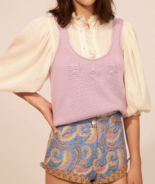 Short matelassé imprimé Pietra