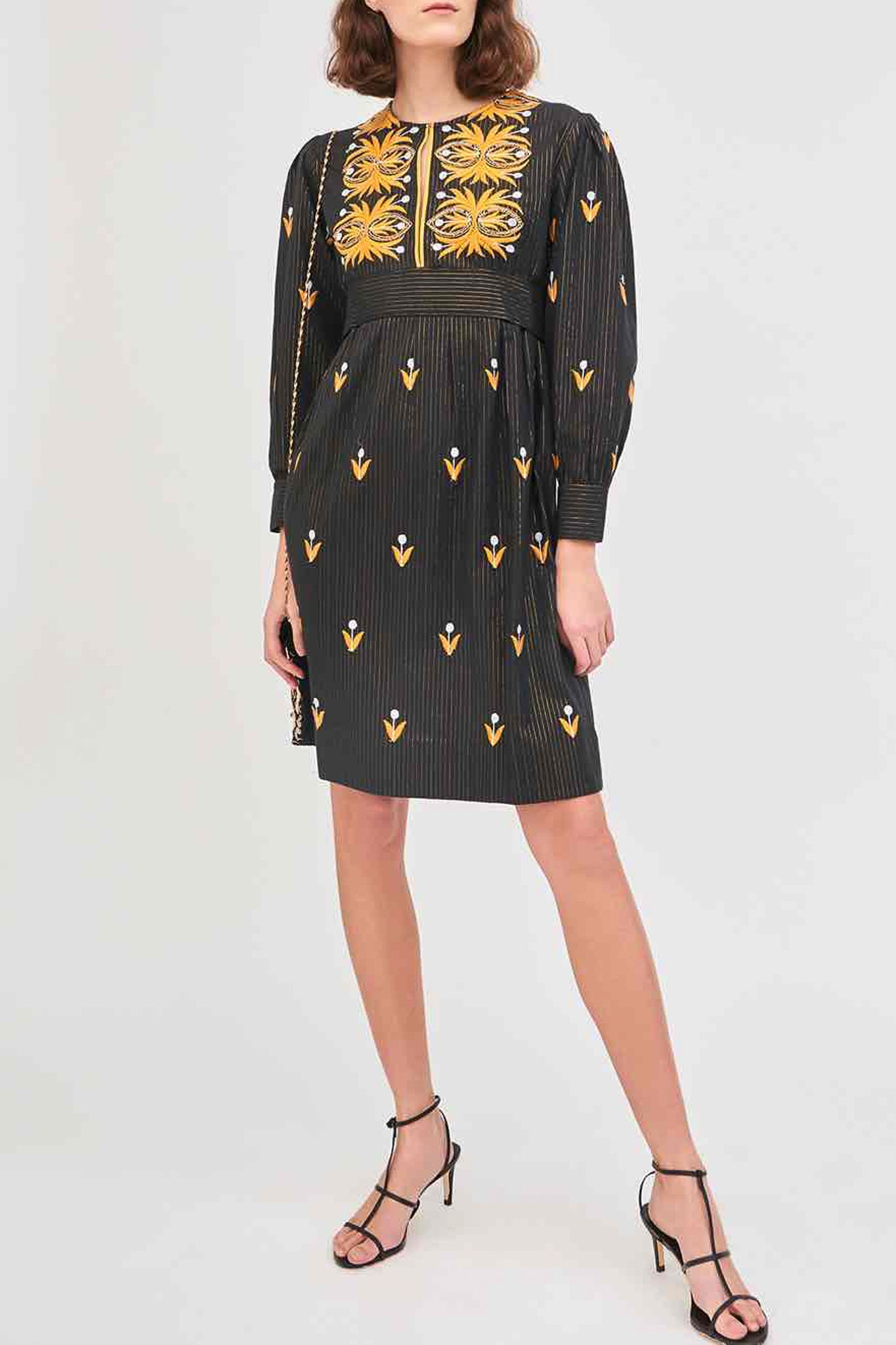 Robe courte brodée Mexi