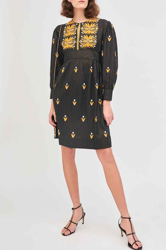 Robe courte brodée Mexi
