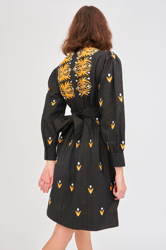 Robe courte brodée Mexi