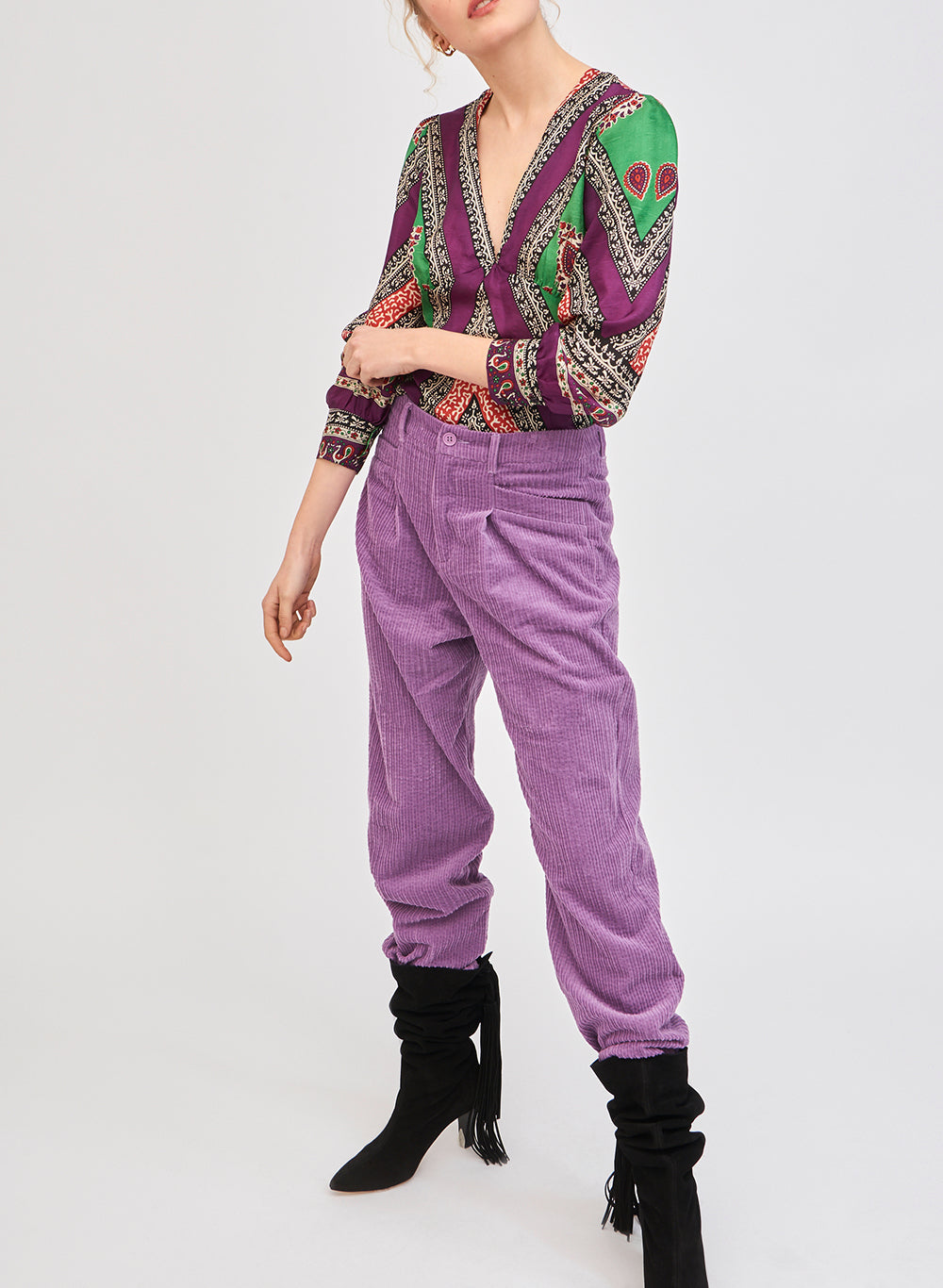 Blouse en soie imprimée Oriana