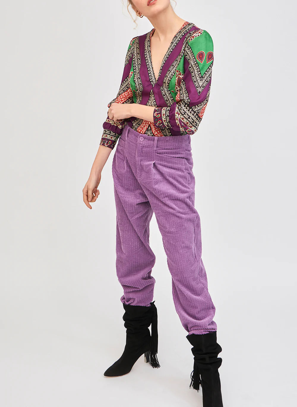 Blouse en soie imprimée Oriana