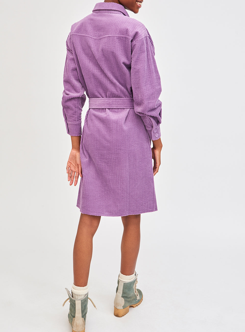 Robe chemise en velours côtelé Pipa