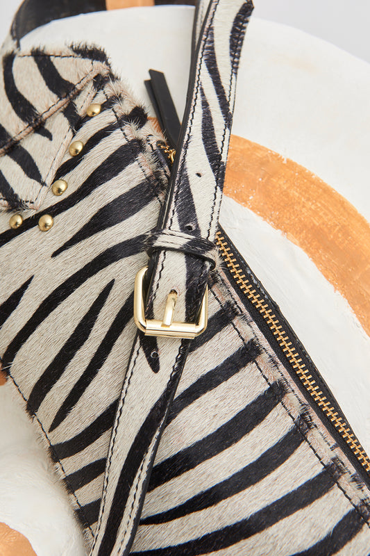 Sac banane en cuir imprimé West