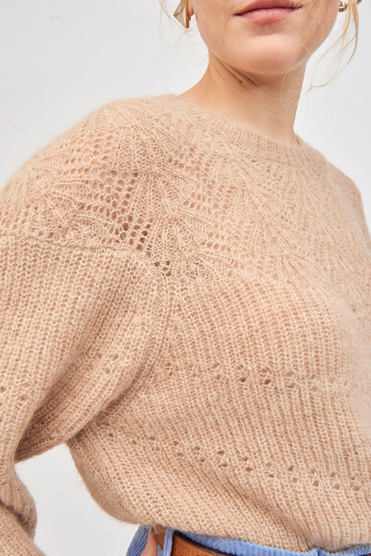 Pull en maille ajourée Woolah