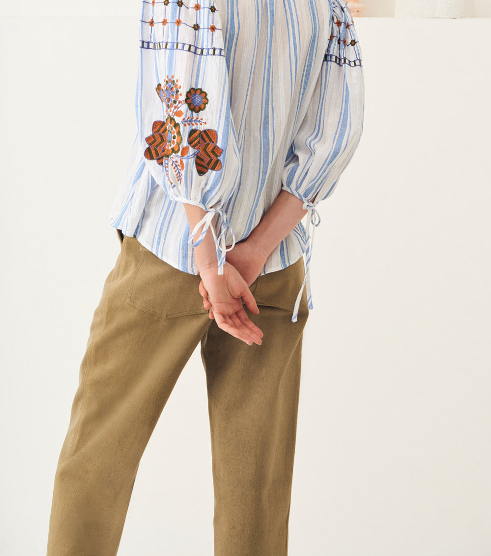 Camilla embroidered cotton blouse
