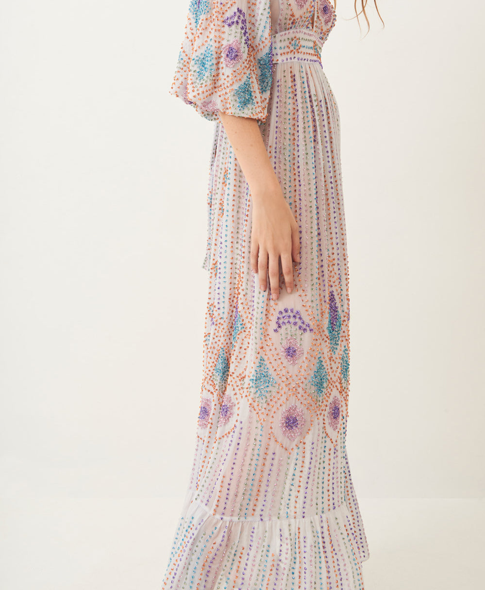 Robe longue brodee Emilia Antik Batik Vintage