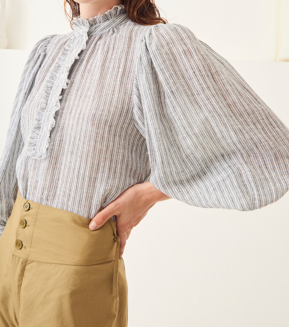 Kimolos woven cotton blouse