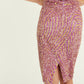 Jeanne embroidered sequin skirt