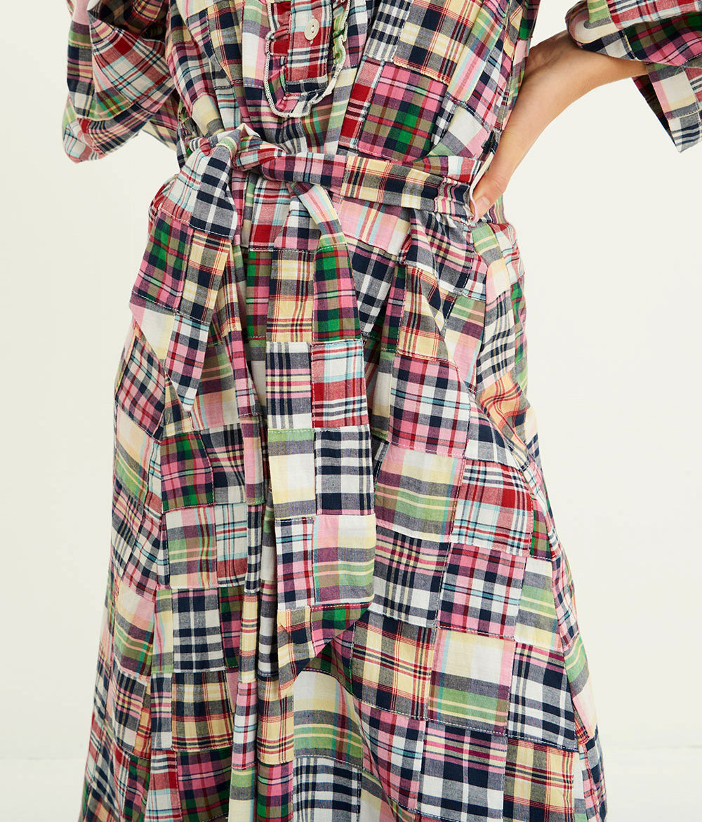 vestido largo Alama de patchwork