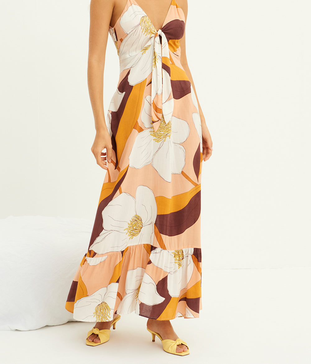 Robe longue à bretelles Miami