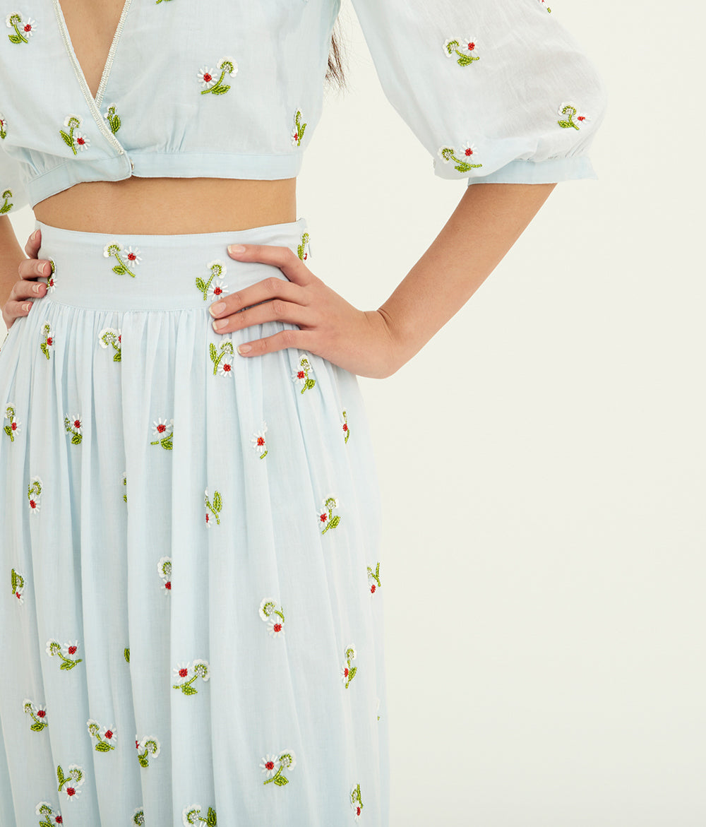 Crop top brodé perles Beata