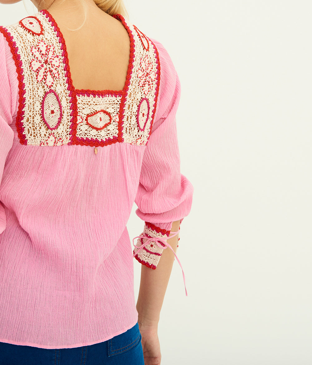 blusa Lucía crochet