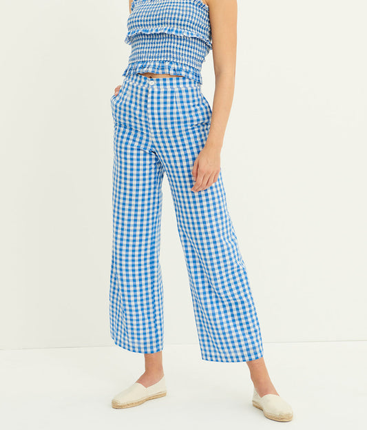 Patty wide gingham pants