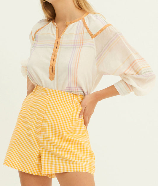 Giny checked blouse