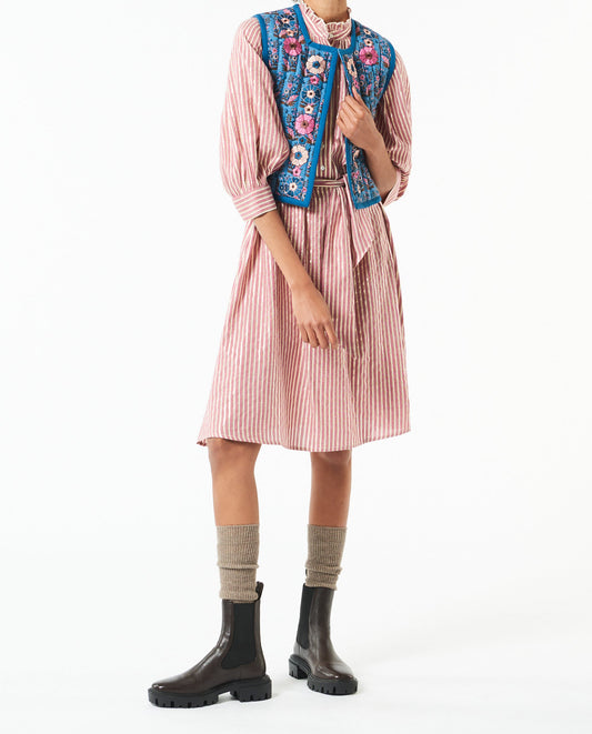 Chaleco sin mangas bordado Pauline