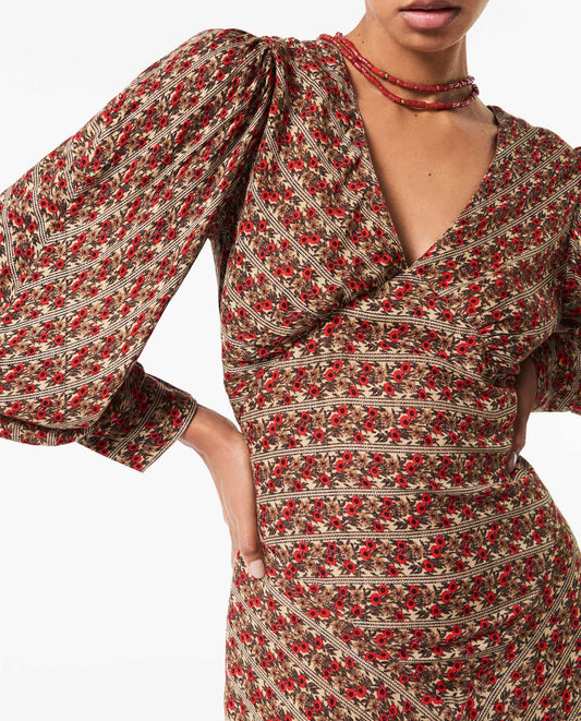 Robe longue imprimée Mireille