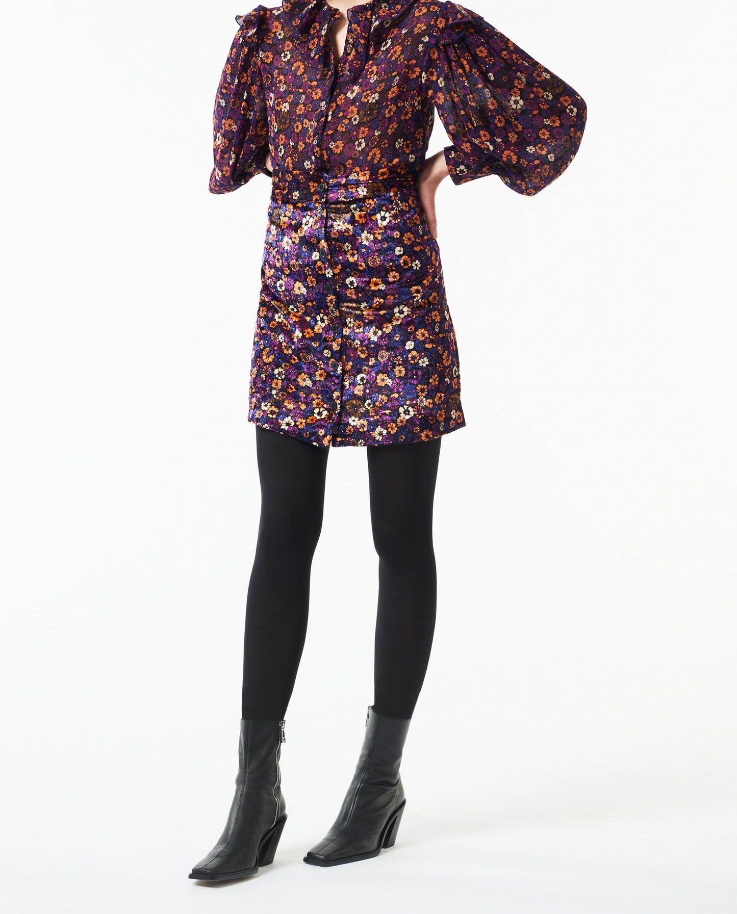 Paoli buttoned skirt