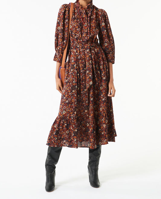 vestido largo Paoli estampado