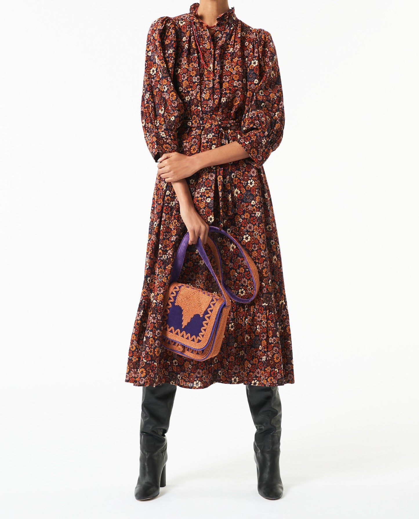 Petite besace en velours Hector