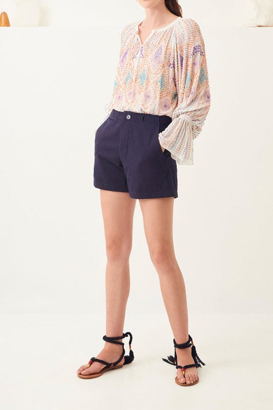 Short taille haute coton Ronan