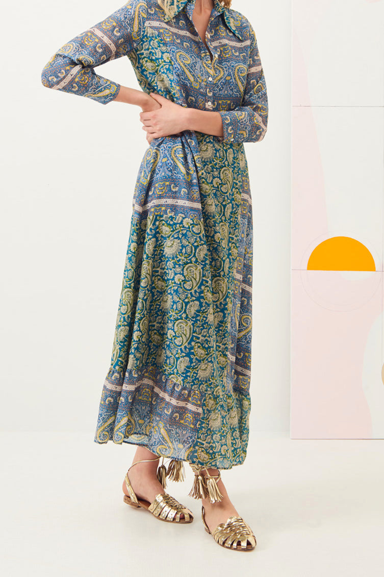 Robe chemise longue soie Kheti