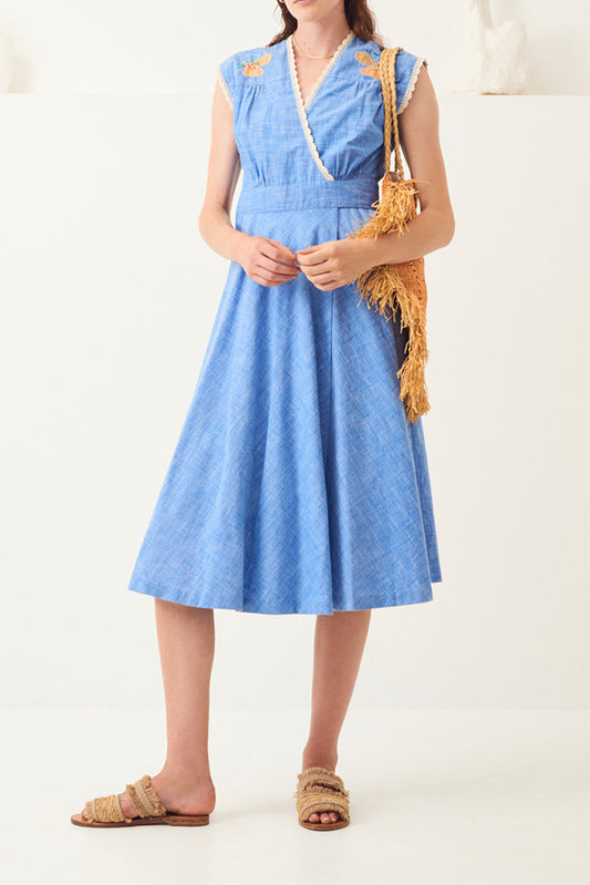 Robe midi sans manches Ponye