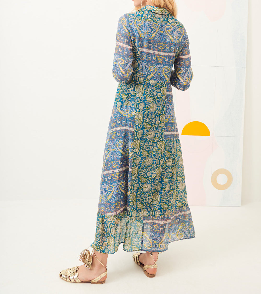 Robe chemise longue soie Kheti