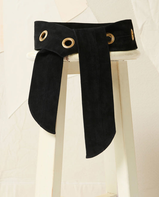 Ceinture en cuir grainé Knoti