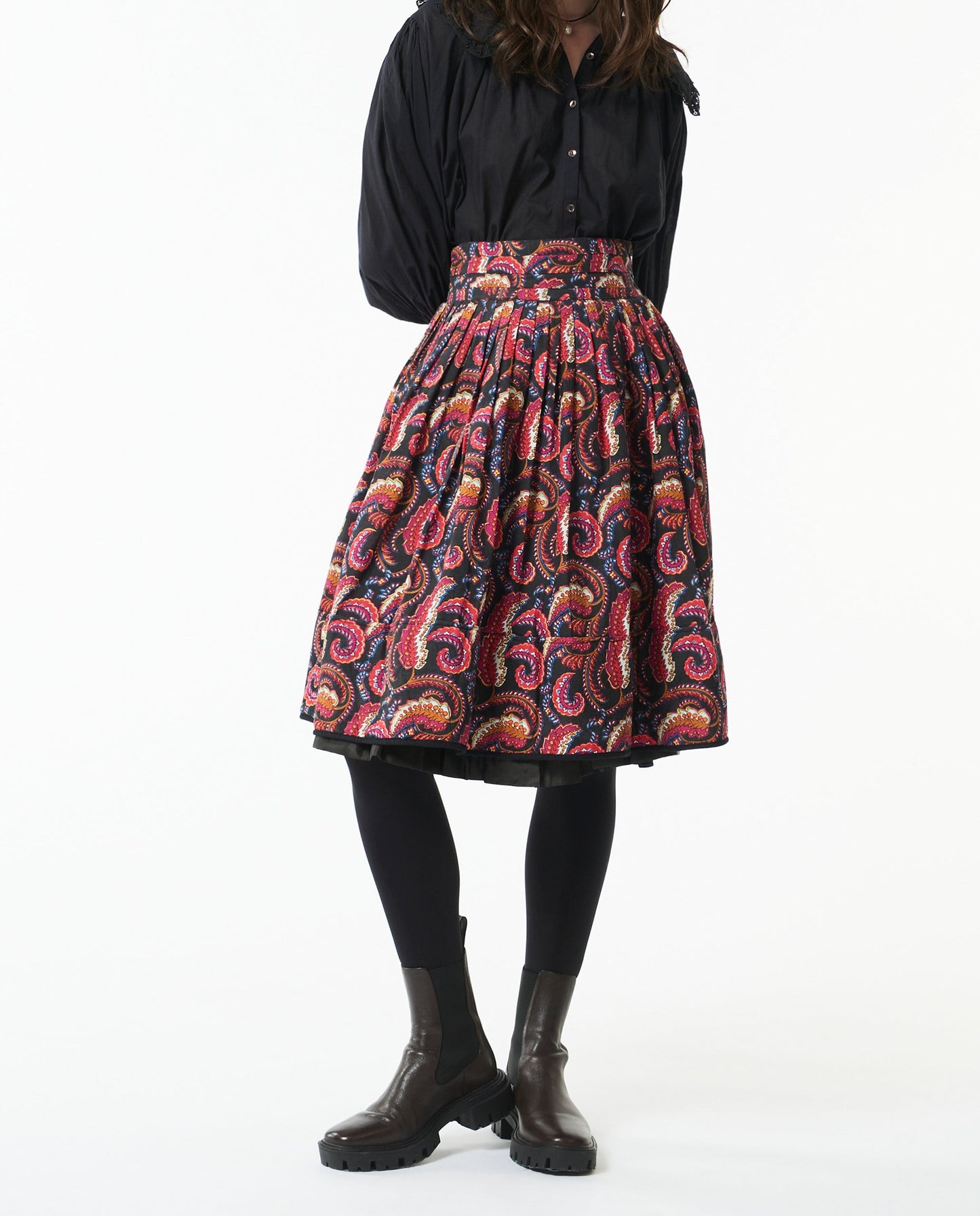 Piotr printed midi skirt