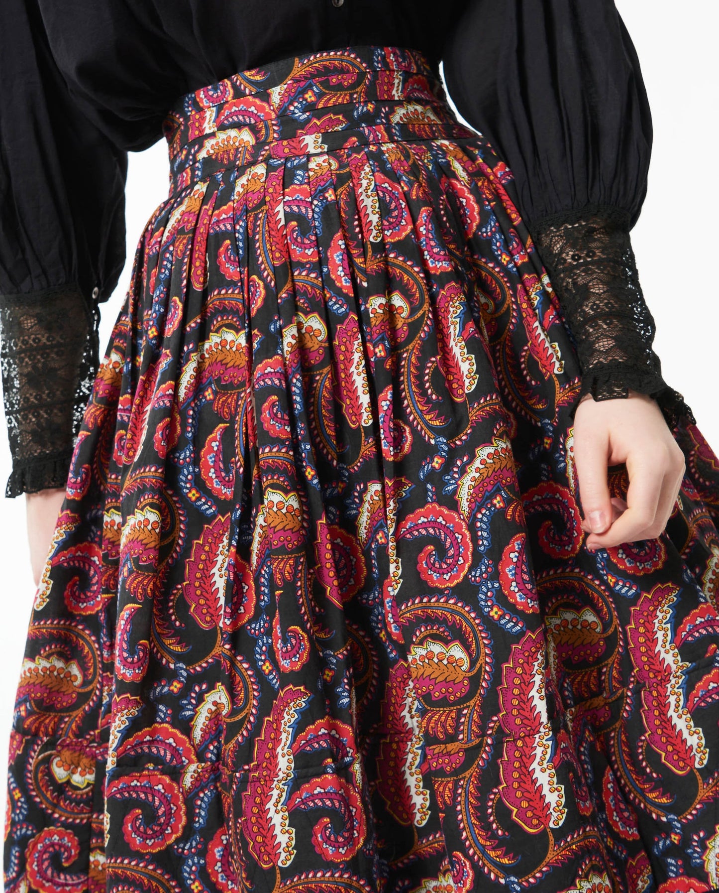Piotr printed midi skirt
