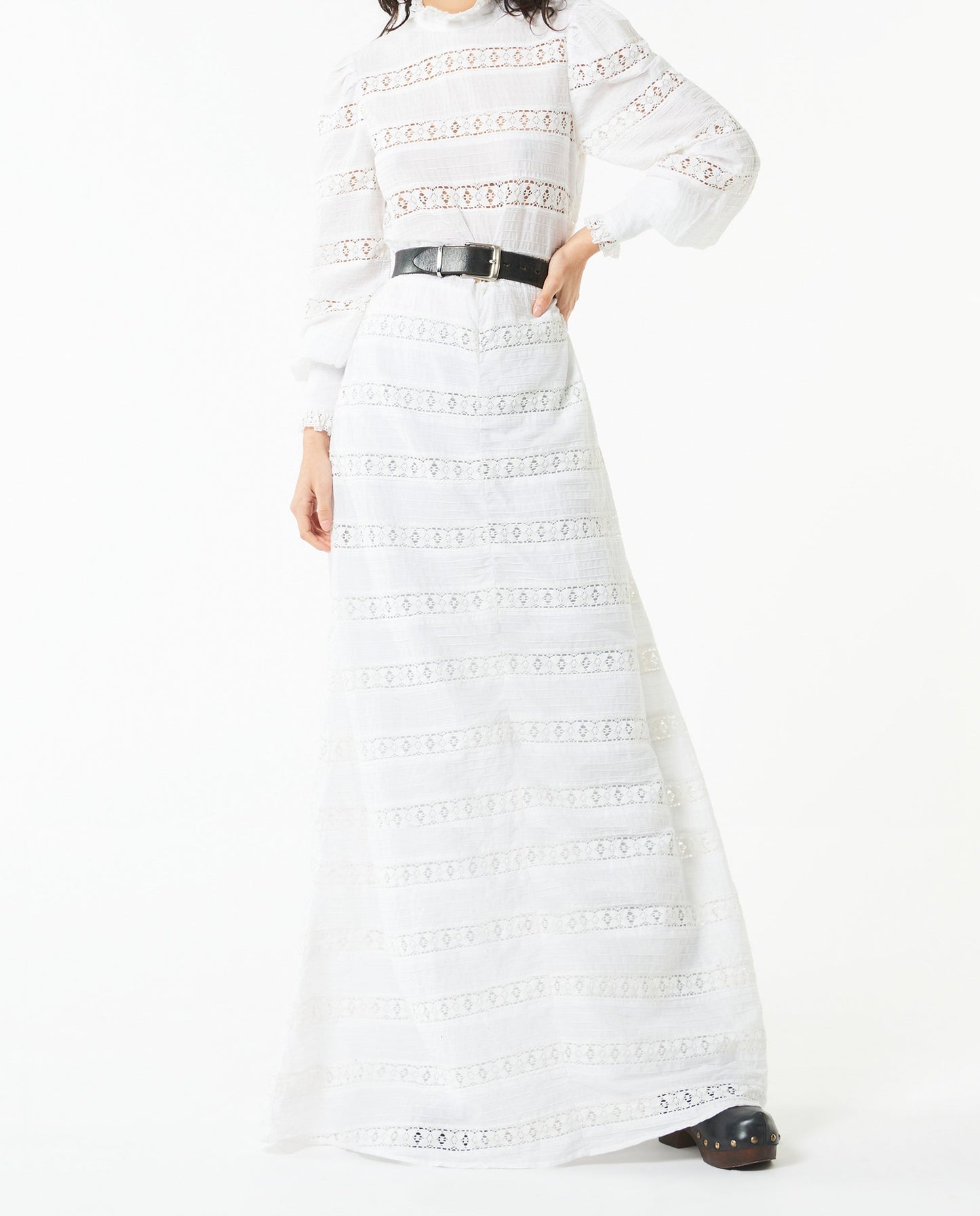 Robe longue à dentelle Armande