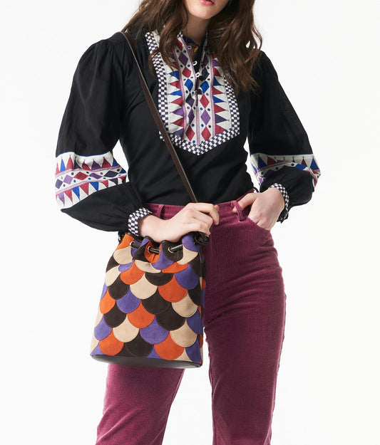 bolso bombonera Pagayo patchwork