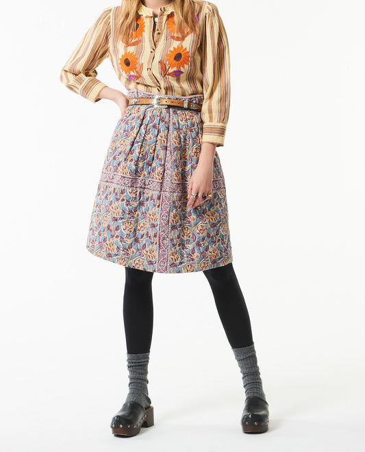 Jupe matelassée imprimée Fanny