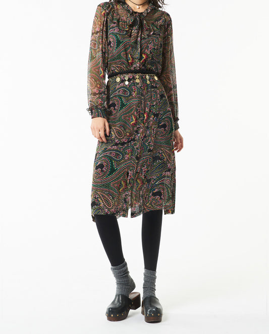 Robe en soie imprimée Odette