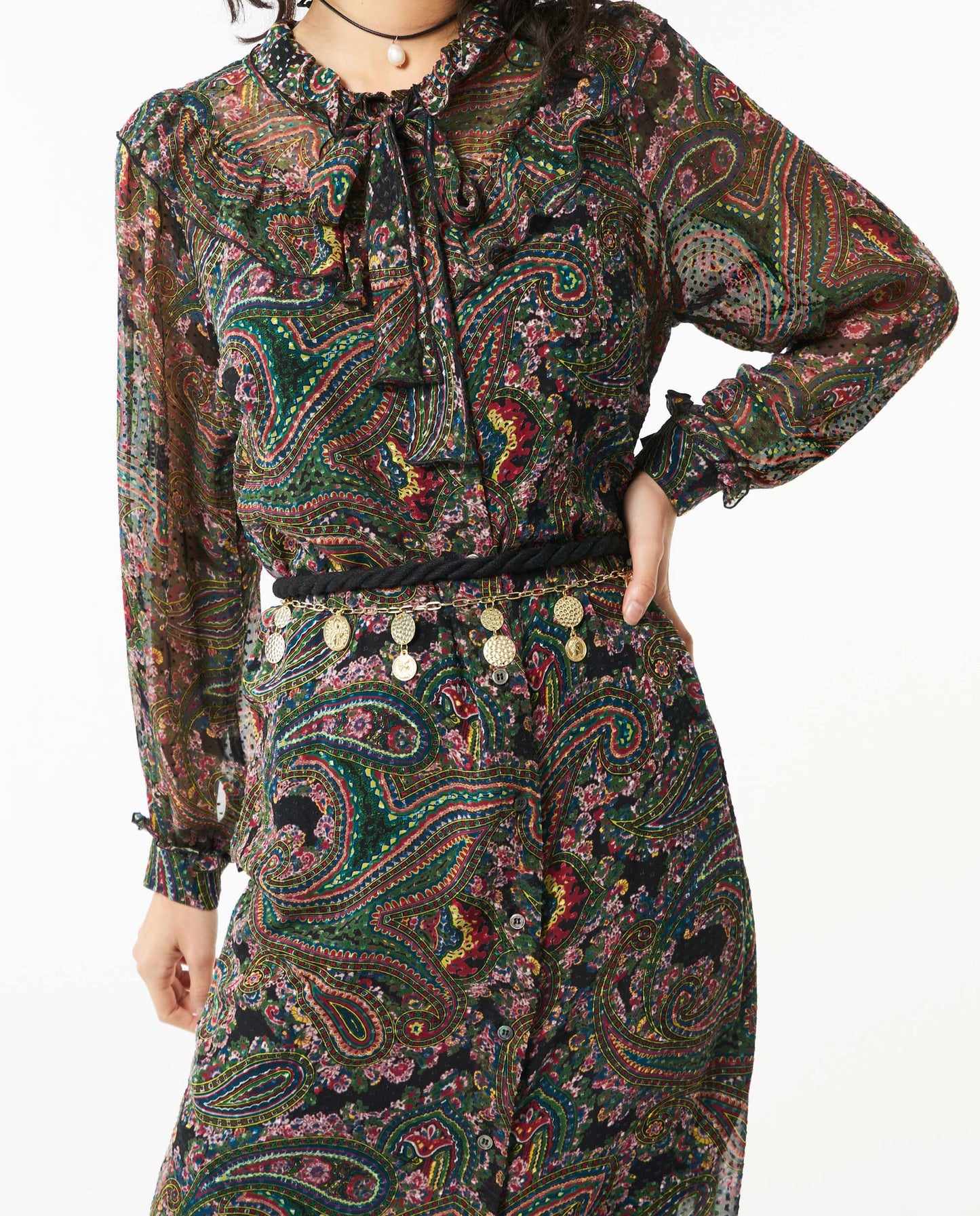 Robe en soie imprimée Odette