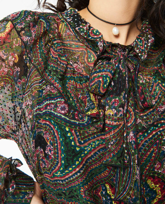 Robe en soie imprimée Odette