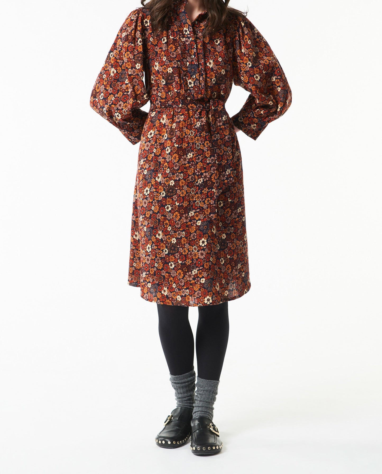 vestido midi Paoli estampado