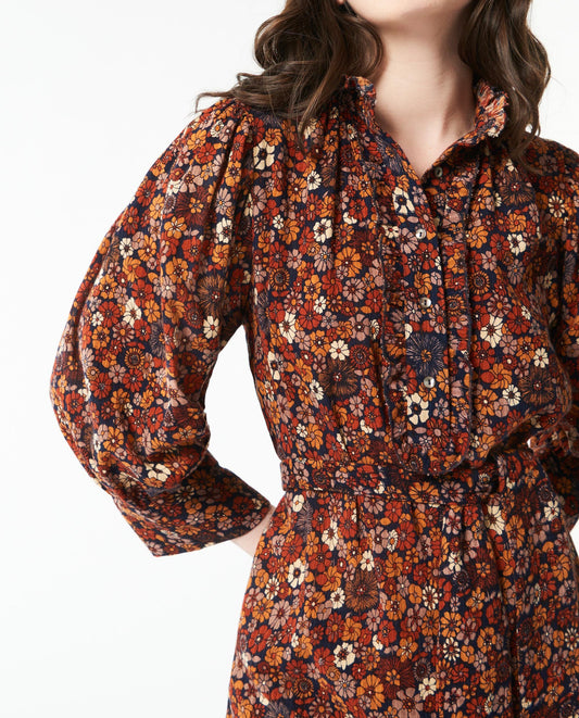 vestido midi Paoli estampado