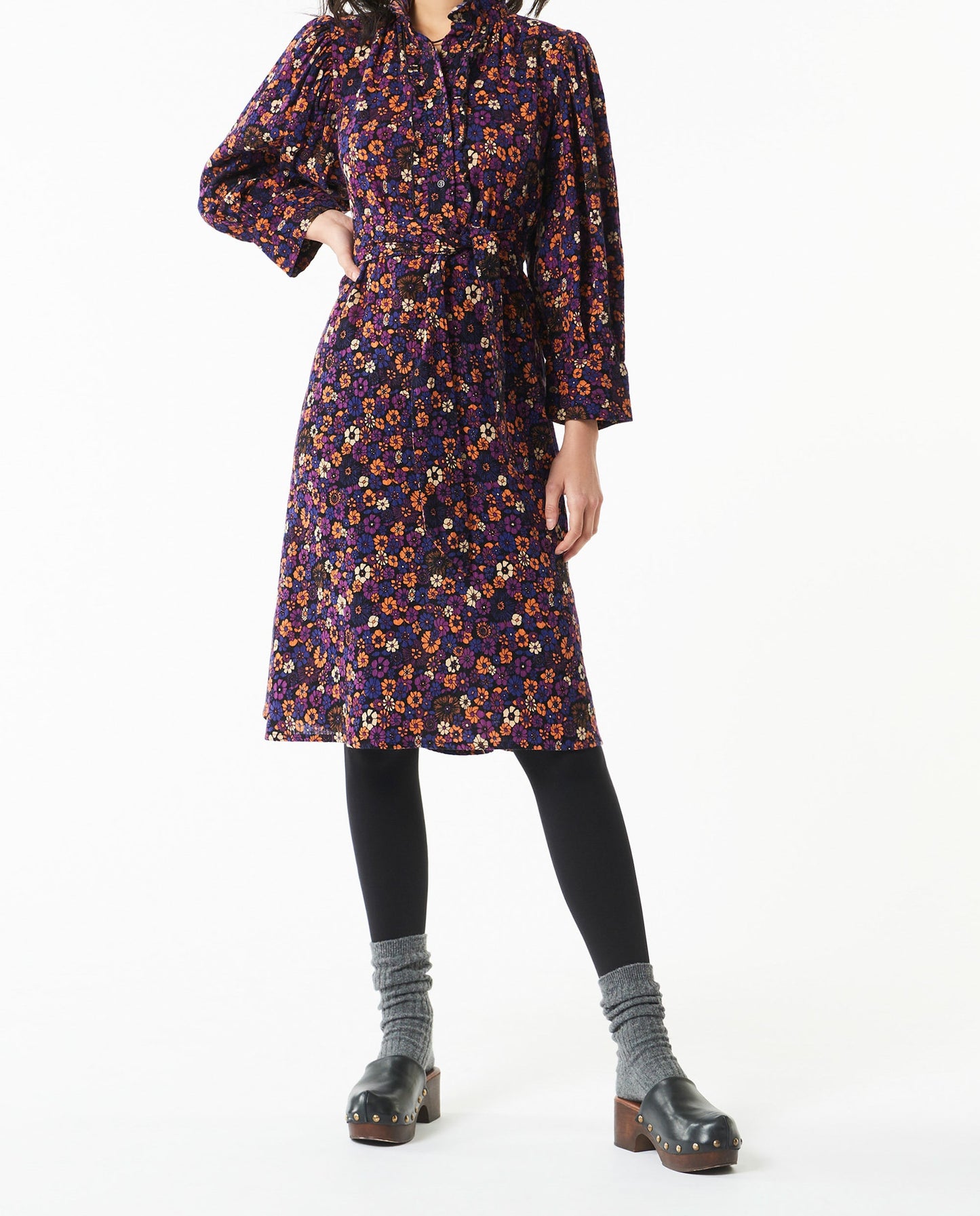 vestido midi Paoli estampado