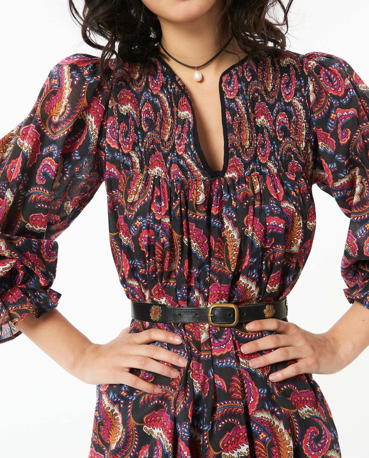 Piotr long printed dress