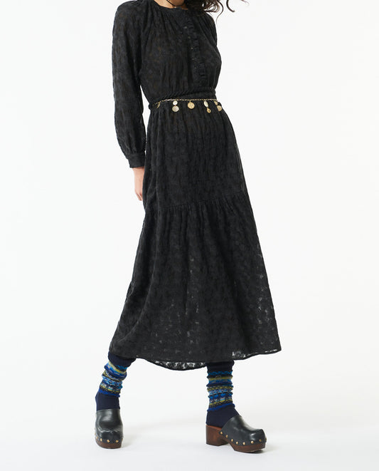 vestido largo bordado Tila