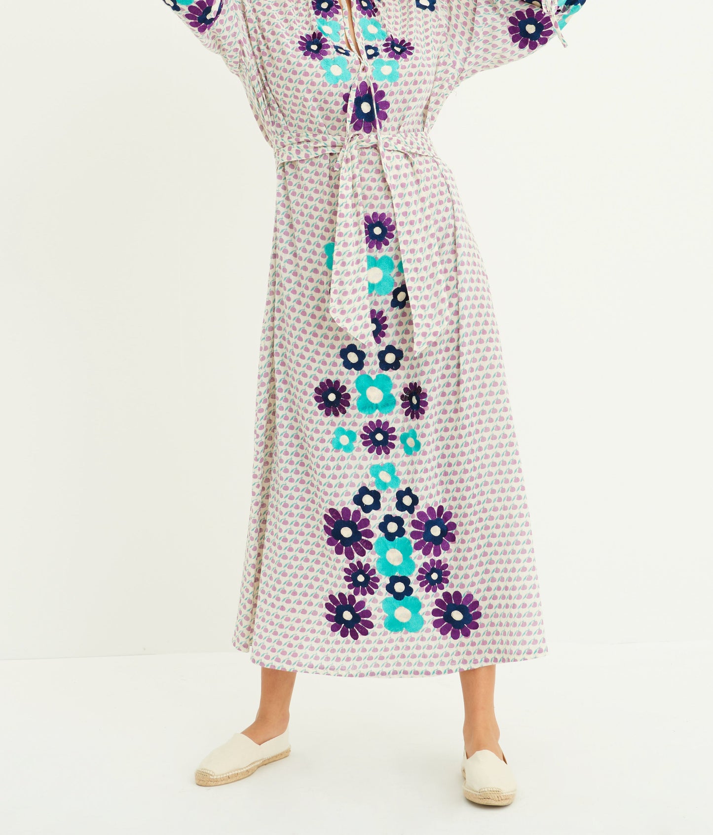 Robe longue brodée Apoline