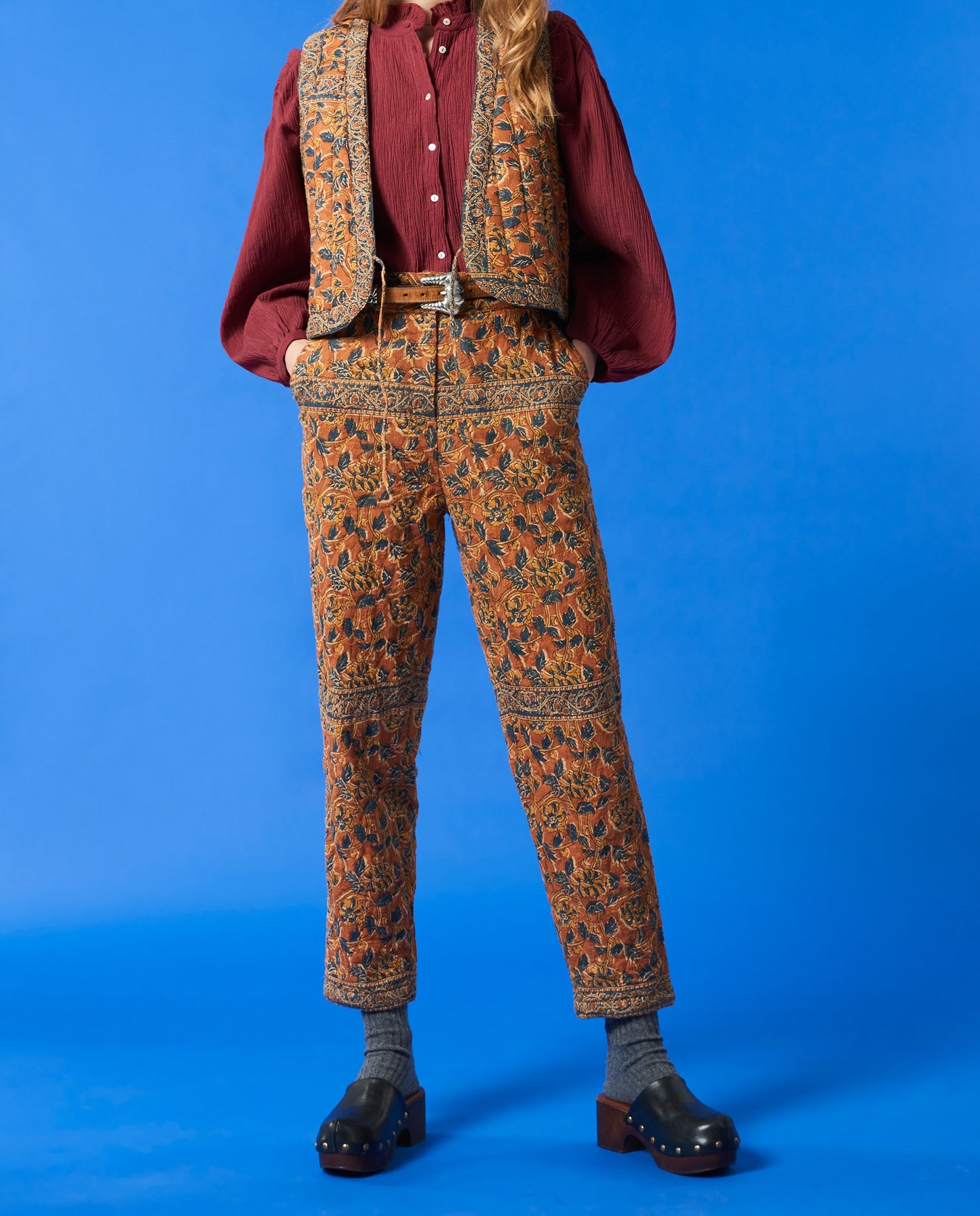 Pantalon matelassé imprimé Fanny