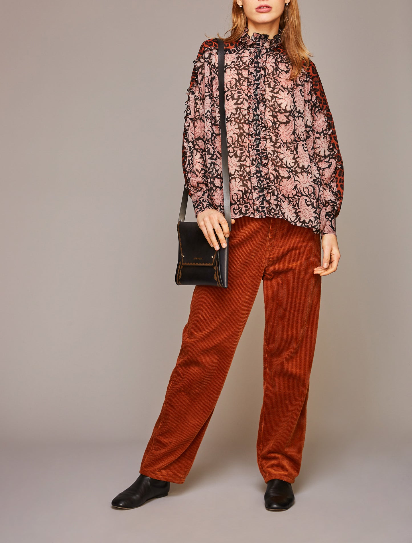 Chemise en soie Flowers
