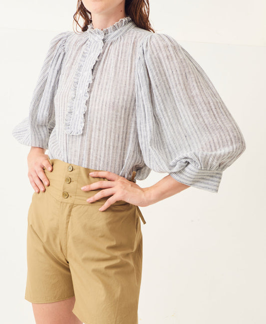 Kimolos woven cotton blouse