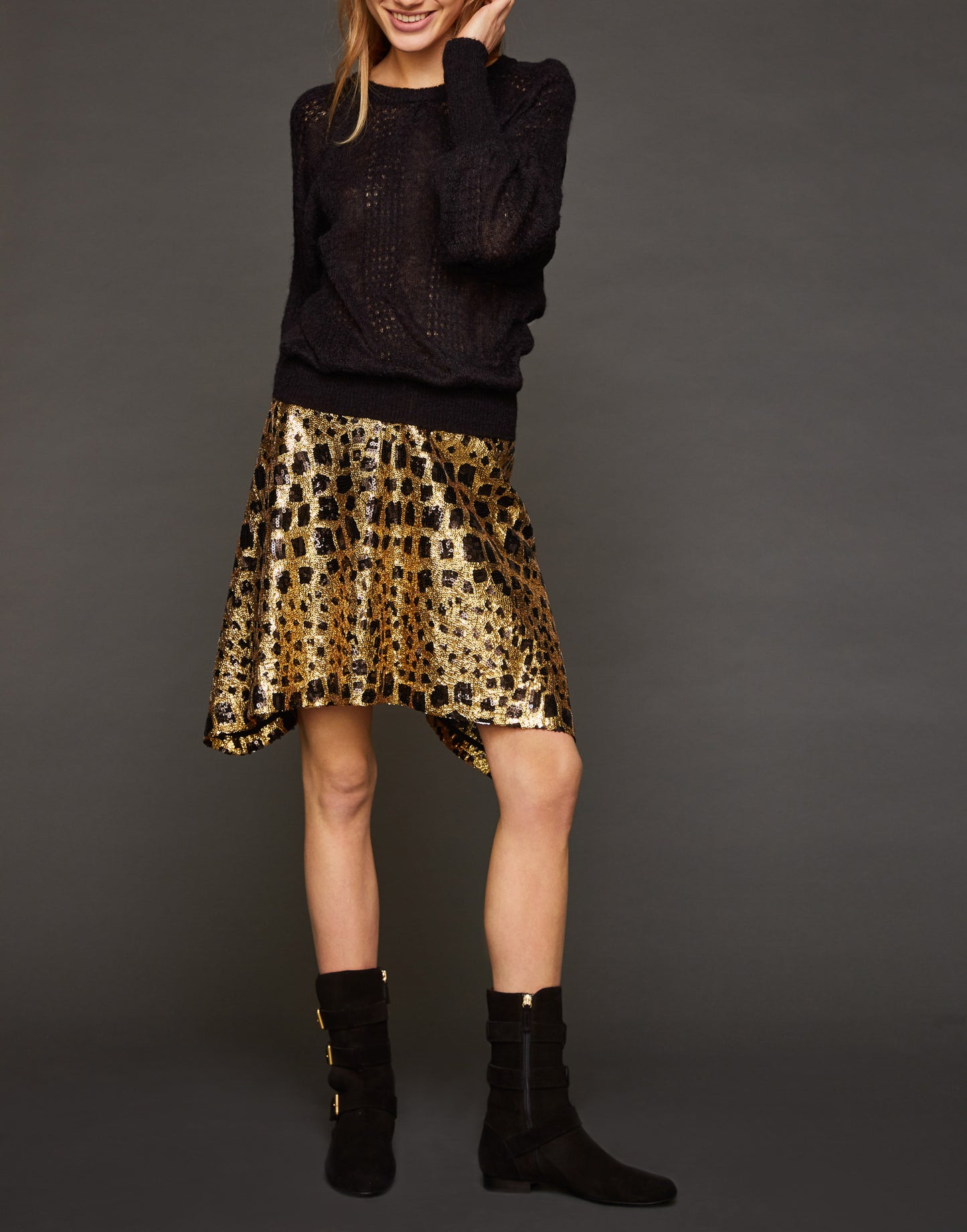 Pull en mohair noir Mady