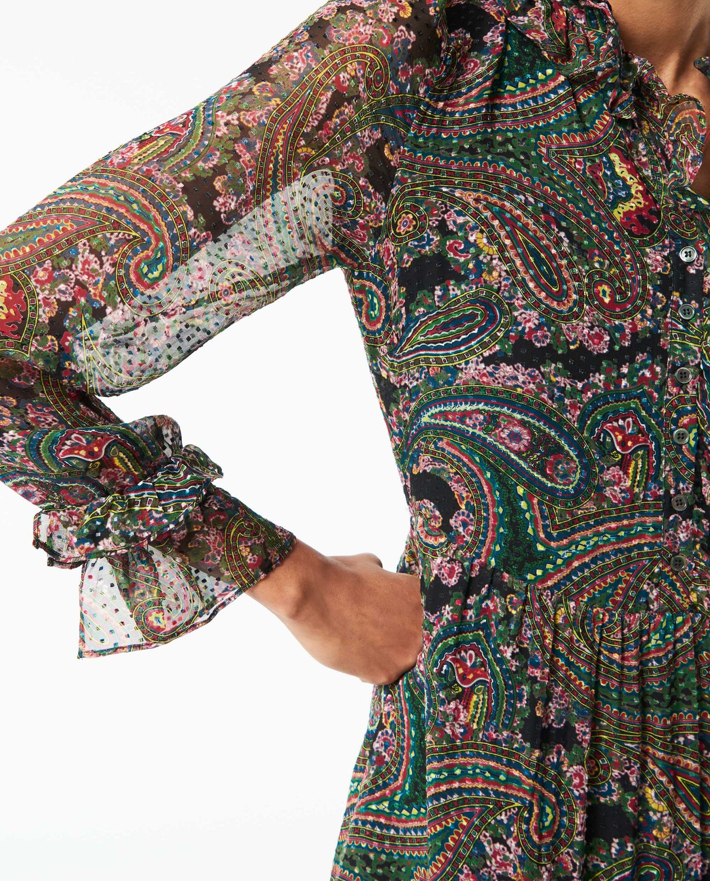 Odette long silk dress