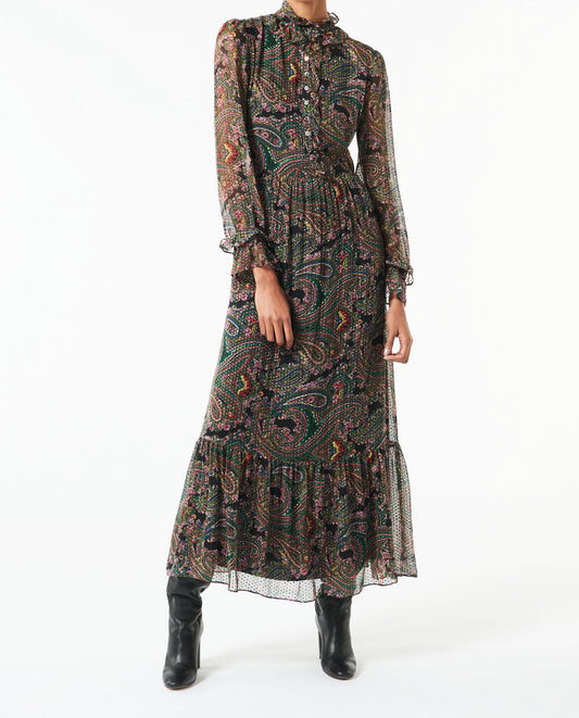 vestido largo de seda Odette