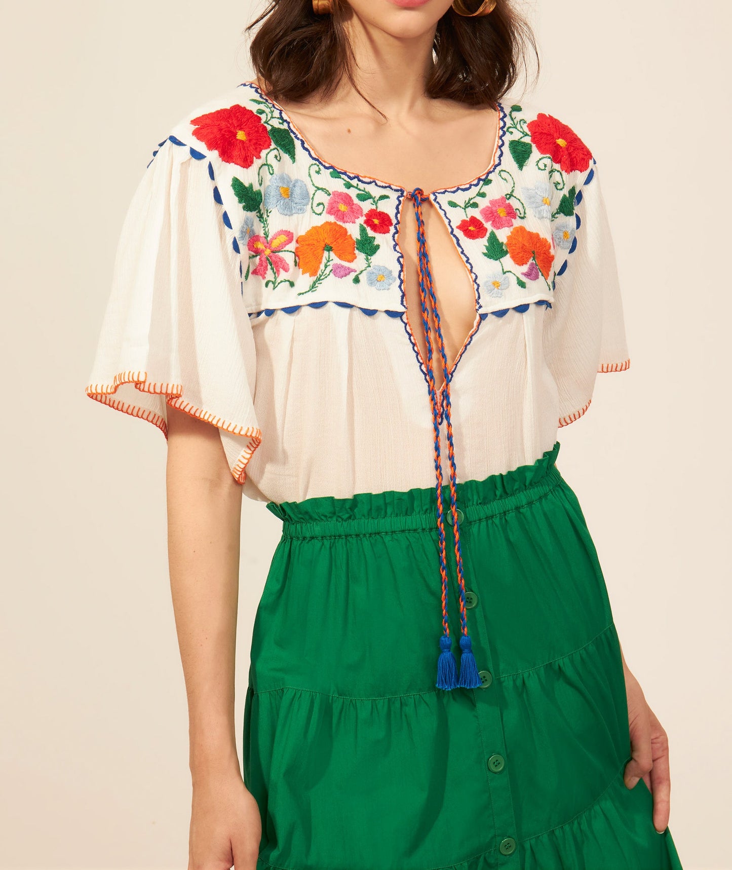 Clothilde embroidered top